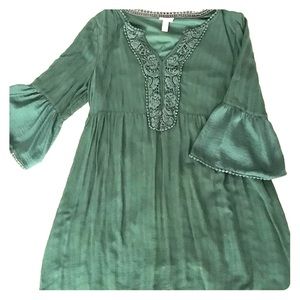 Knox Rose Dark green 3/4 sleeve dress